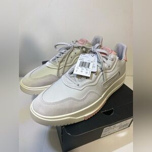 Adidas SC Premiere sneakers in the Raw White and Vapour Pink men’s sz 12 NEW!